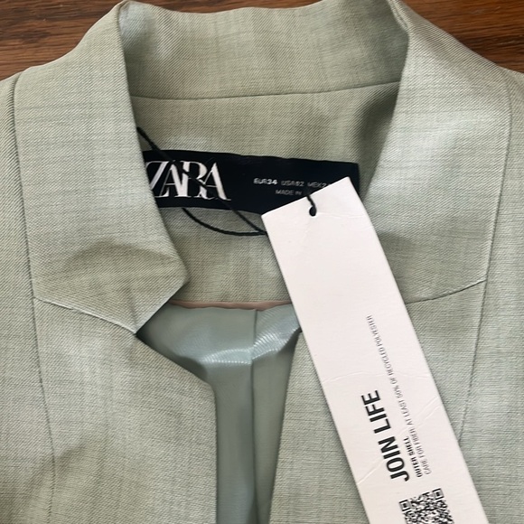 Zara Fitted Blazer with Inverted Lapel Size 2 New With Tag - Picture 12 of 15
